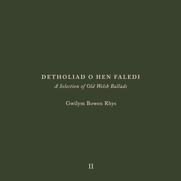 Gwilym Bowen Rhys - Detholiad o Hen Faledi II