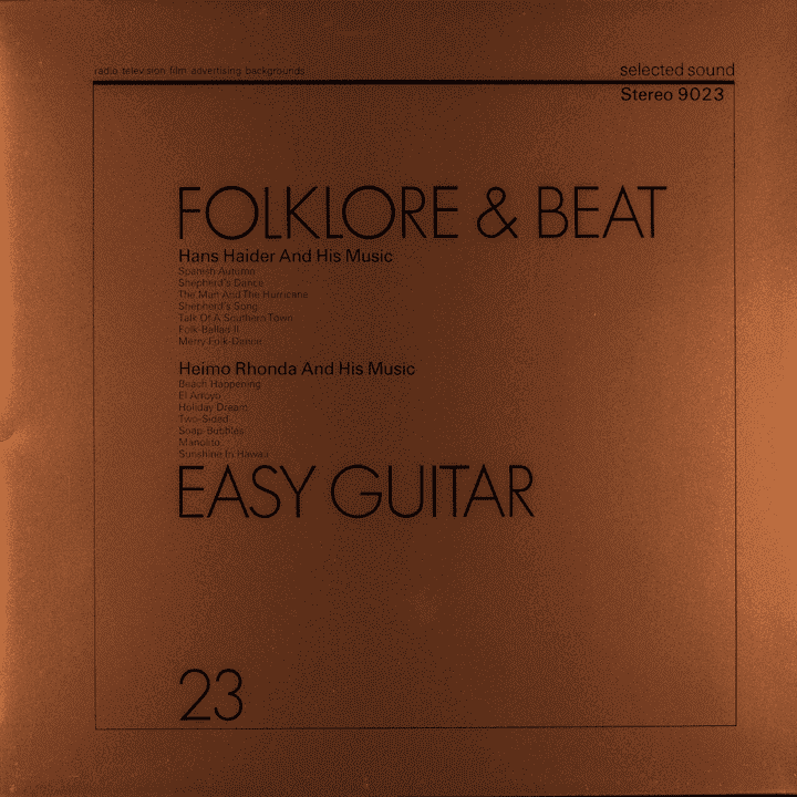 Hans Haider, Heimo Rhonda - Folklore and Beat  Easy Guitar